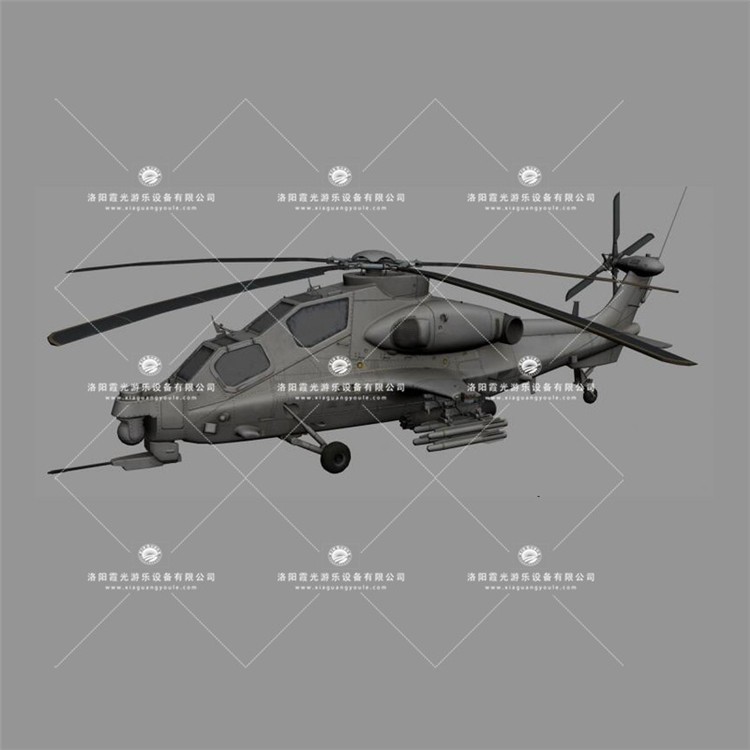博湖武装直升机3D模型